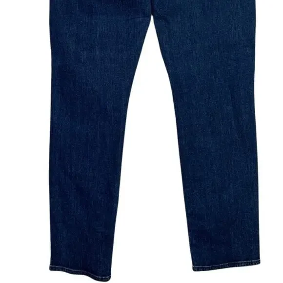 7 For All Mankind Straight Leg High Waist Josefina Cropped Jeans 29 Dark Blue - Picture 7 of 15